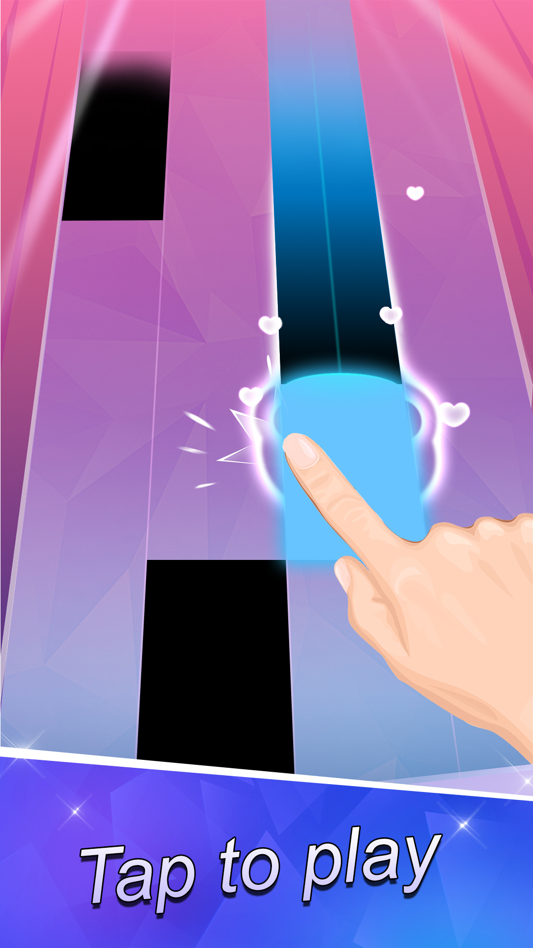Tap the black tiles illustration